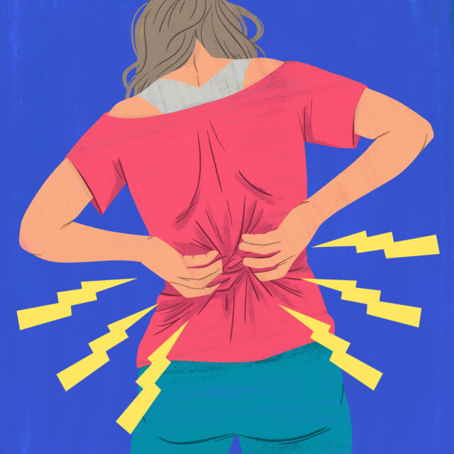 Nerve pain in back due to repetitive strain